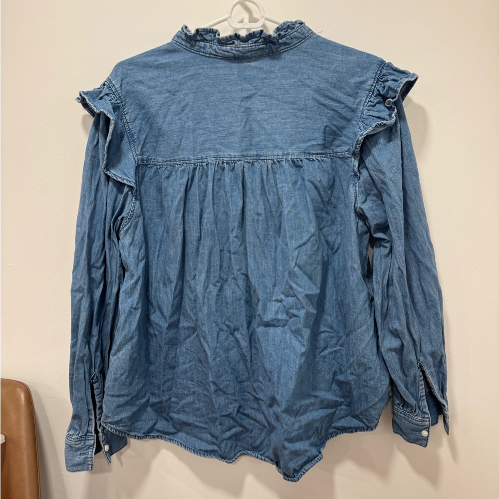 H&M RUFFLE TOP - Picture 2 of 2